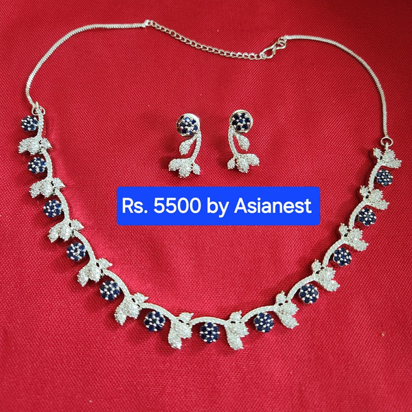 Shiny Stone Fashionable Necklace with Earrings