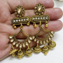 Asianest Stylish Antique Triple Jhumkas Earrings