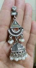 Silver Plated White Stone Earrings