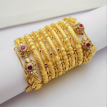 Brilliance Fusion Gold Polished Bangles set