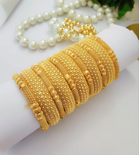 Ethereal Aura Gold Polished Bangles