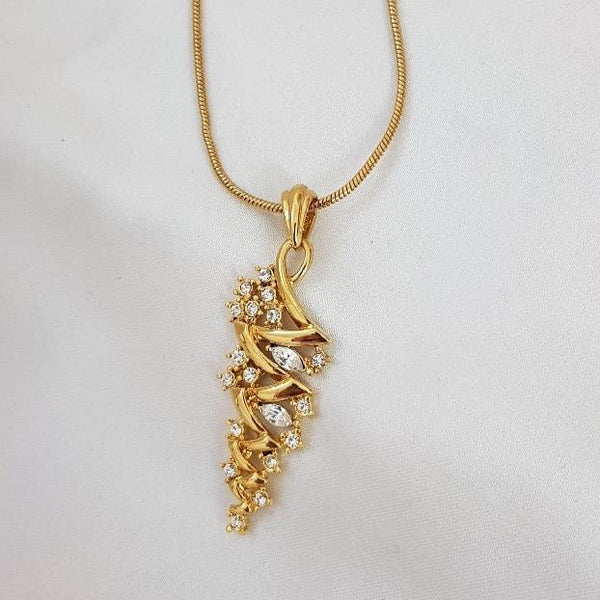 Elegant Gold Plated Chain Pendant