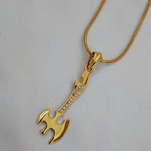 Axe Gold Tone Pendant