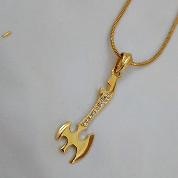 Axe Gold Tone Pendant