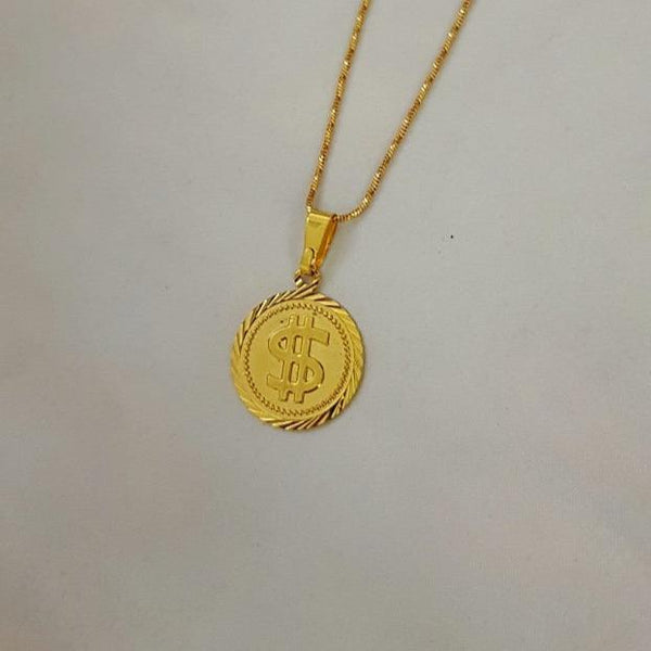 Dollar Coin Gold Plated Pendant