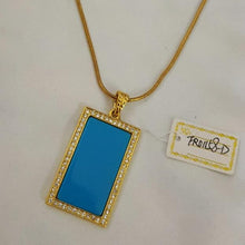 Blue Pendant With Chain