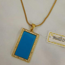 Blue Pendant With Chain