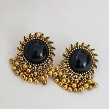 Golden Black Pearl Earrings