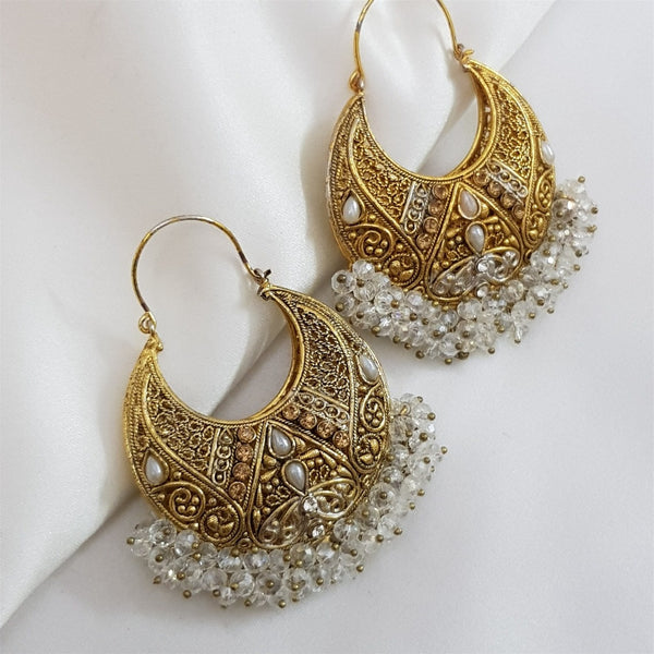 Gold Polish Chandbali Earrings