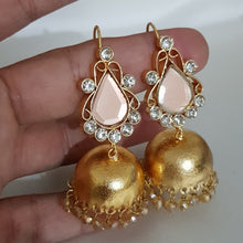 Light Pink Gold Plated Jhumkay