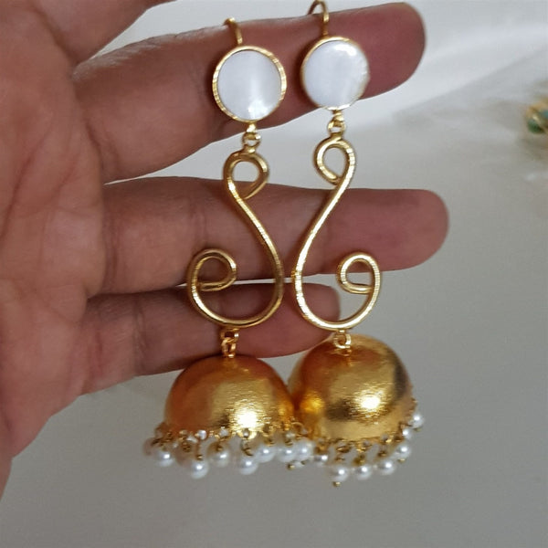 White Droplet Handmade Jhumkay