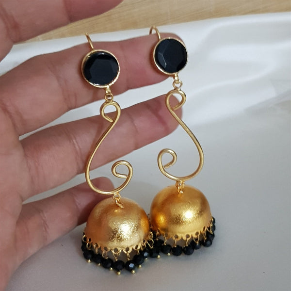 Black Droplet Handmade Jhumkay