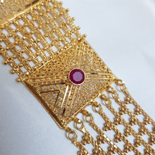 Shiny Gold Adorned Malla Necklace