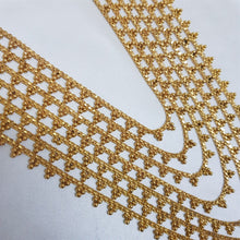 Shiny Gold Adorned Malla Necklace