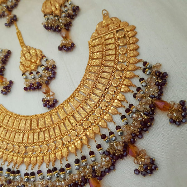 Majestic Gold Overlay Necklace