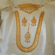 Gleaming Gold Look Bridal Necklace Set