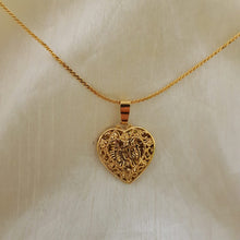 Heart Shape Gold Colored Allah Locket