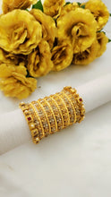 Gold Plated Bangles with stones