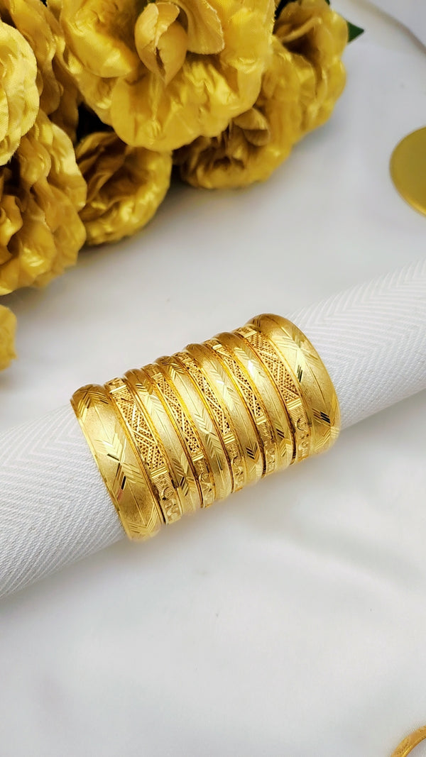 Vintage Regal Gold Bangles Elegant Heritage Jewelry for Women
