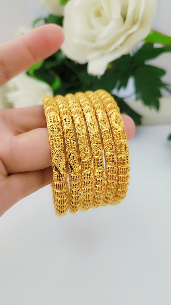 Golden Imperial Twilight Bangles – Premium Traditional Jewelry Set for Women
