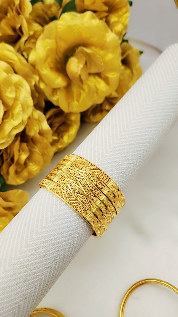 Golden Classic Heritage Bangles – Elegant Traditional Jewelry for Women