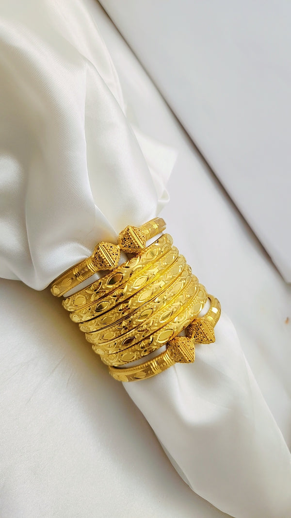 Vintage Heritage Gold Plated Bangles Premium Traditional Jewelry for Women
