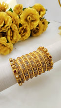 Gold Plated Bangles with stones