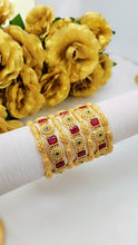 Golden Rajwari Imperial Crown Legacy Kara Premium Traditional Jewelry for Women