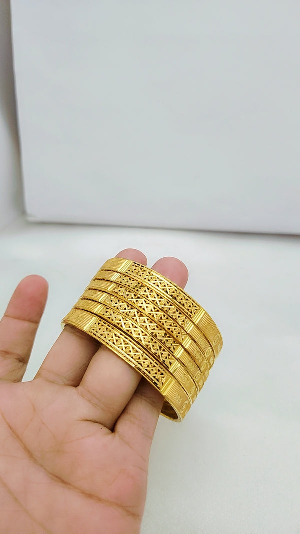 Radiance Royale Gold Polished Bangles