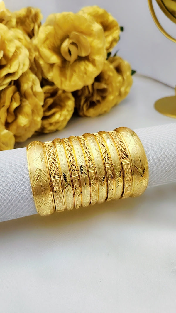 Vintage Regal Gold Bangles Elegant Heritage Jewelry for Women