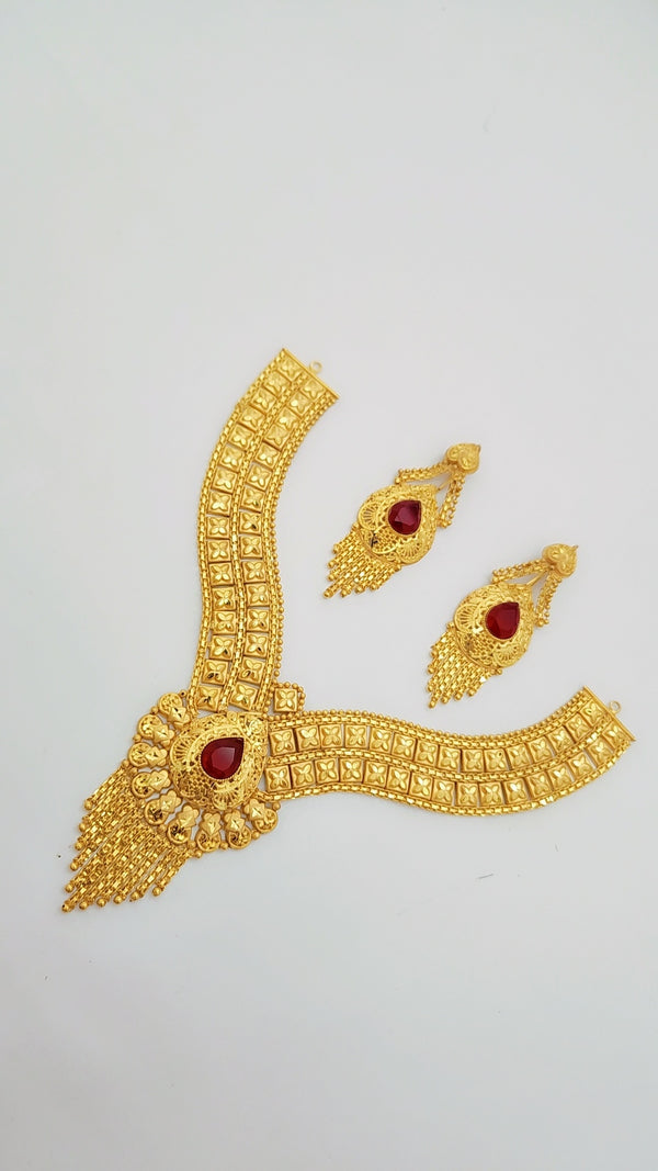 Gold Plated Bridal Necklace Set