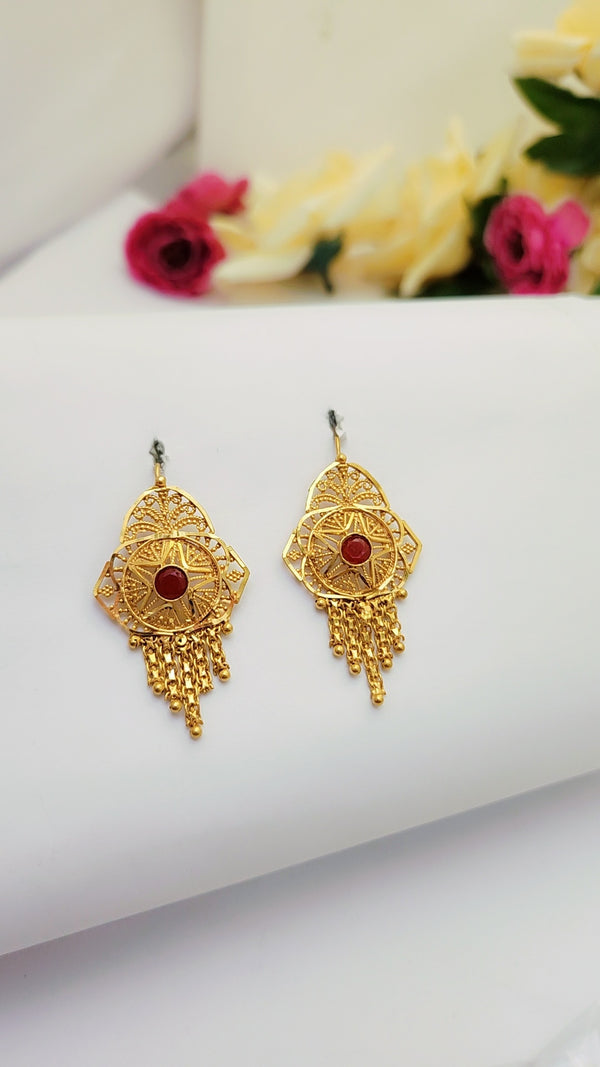 Antique Gold Polished Earrings