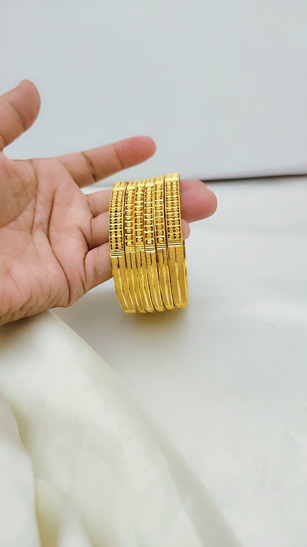 Regal Heritage Aurora Bangles – Premium Gold Polished Traditional Jewelry for Women
