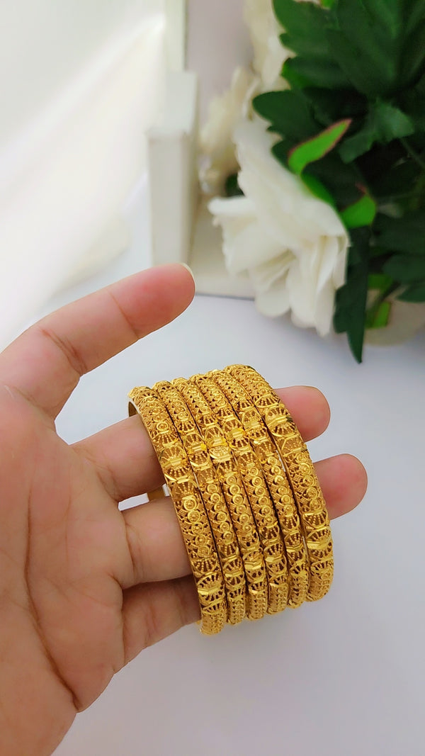 Golden Twilight Heritage Bangles – Luxury Traditional Jewelry Set for Women