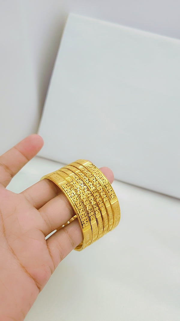 Radiance Royale Gold Polished Bangles