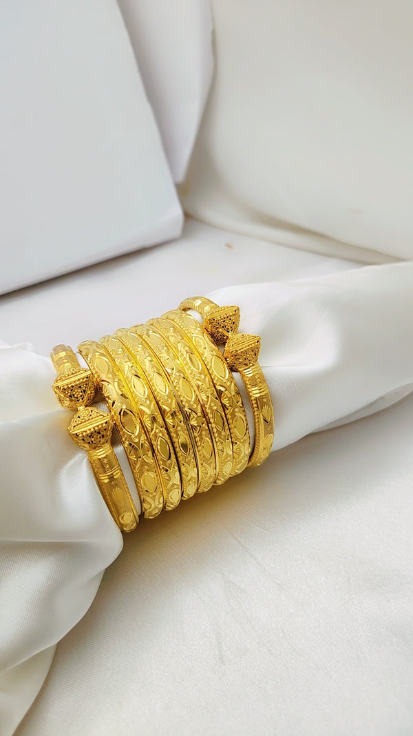 Vintage Heritage Gold Plated Bangles Premium Traditional Jewelry for Women