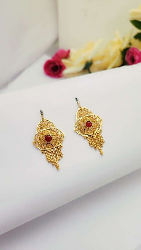 Antique Gold Polished Earrings