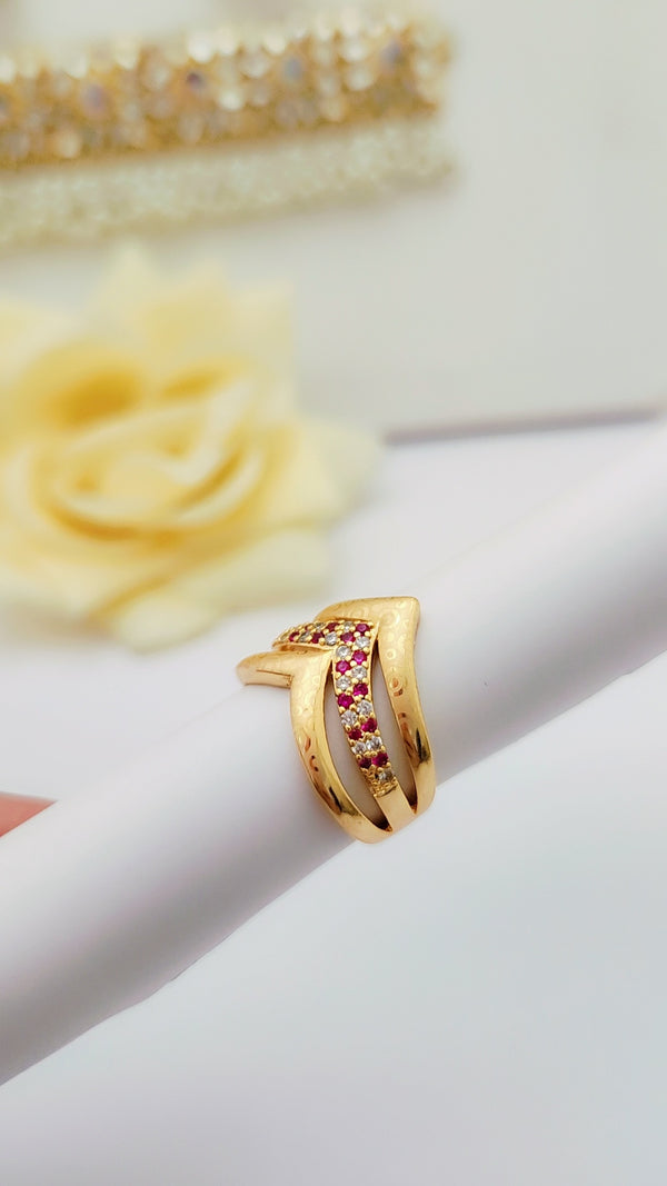 Eternal Harmony Gold Tune 3mm Plated Ring