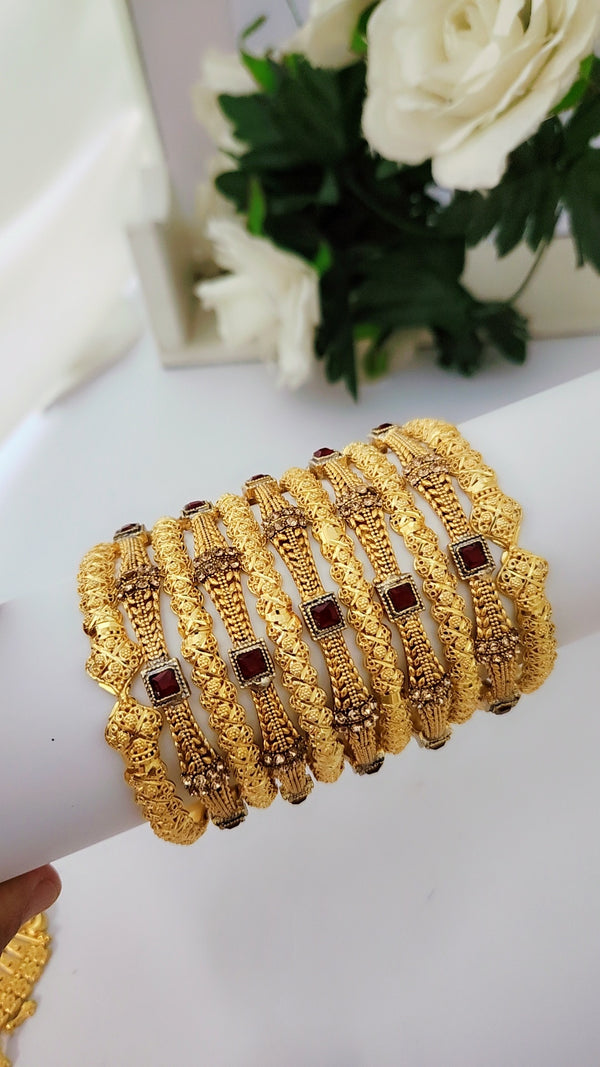 Imperial Twilight Legacy Bangles – Elegant Traditional Jewelry for Women