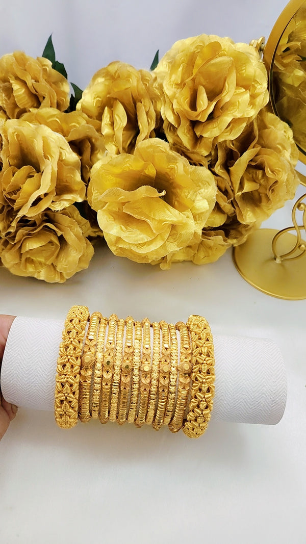 Imperial Solis Gold Polished Bangles