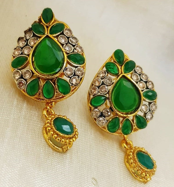 Green One Karrat Droplet Earrings