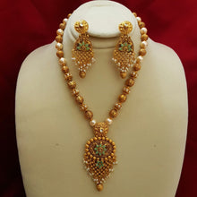 Gold Plated Malla Necklace Set