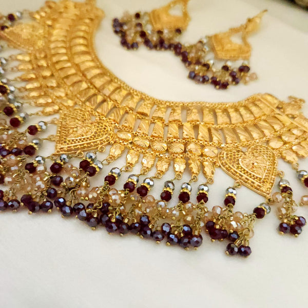 Sparkling Gold Overlay Necklace