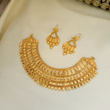 Shiny Gold Coating Bridal Necklace Set