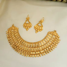 Shiny Gold Coating Bridal Necklace Set