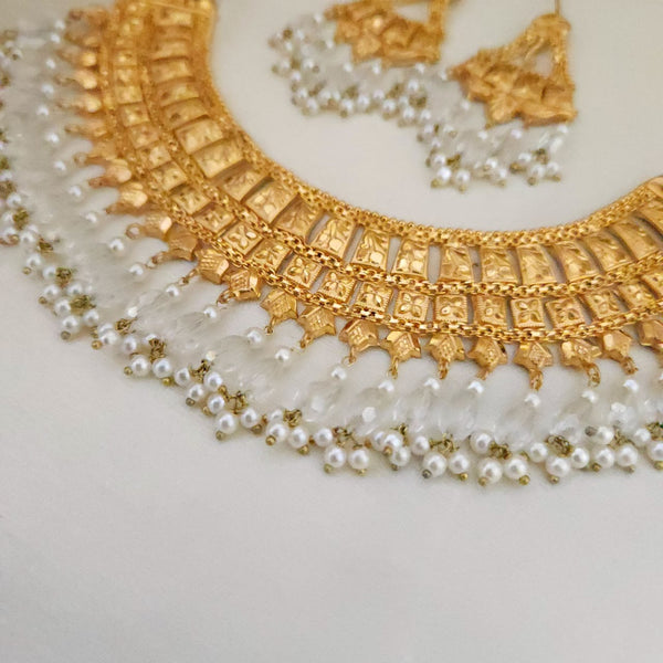 Shiny Gold Overlay Necklace