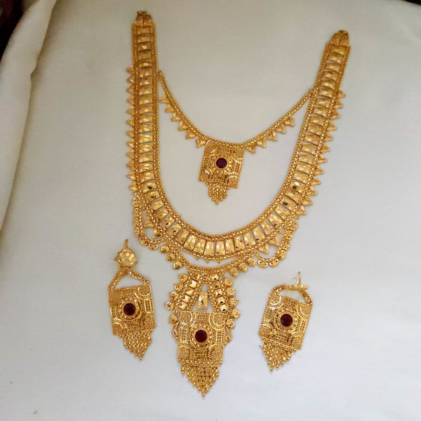 Glittering Gold Glow Bridal Necklace Set