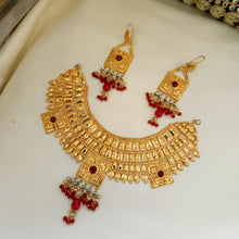 Opulent Gold Sparkle Bridal Necklace Set