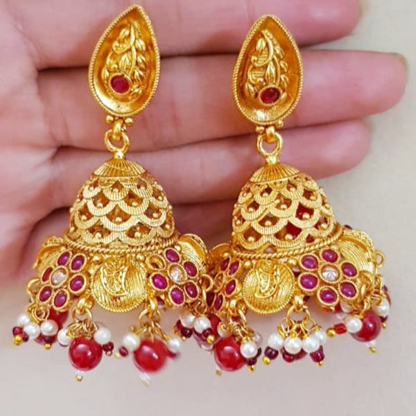 Rajwadi Radiant Gold Plated Jhumka