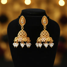 Dazzling Gold Plated Rajwadi Jhumkay